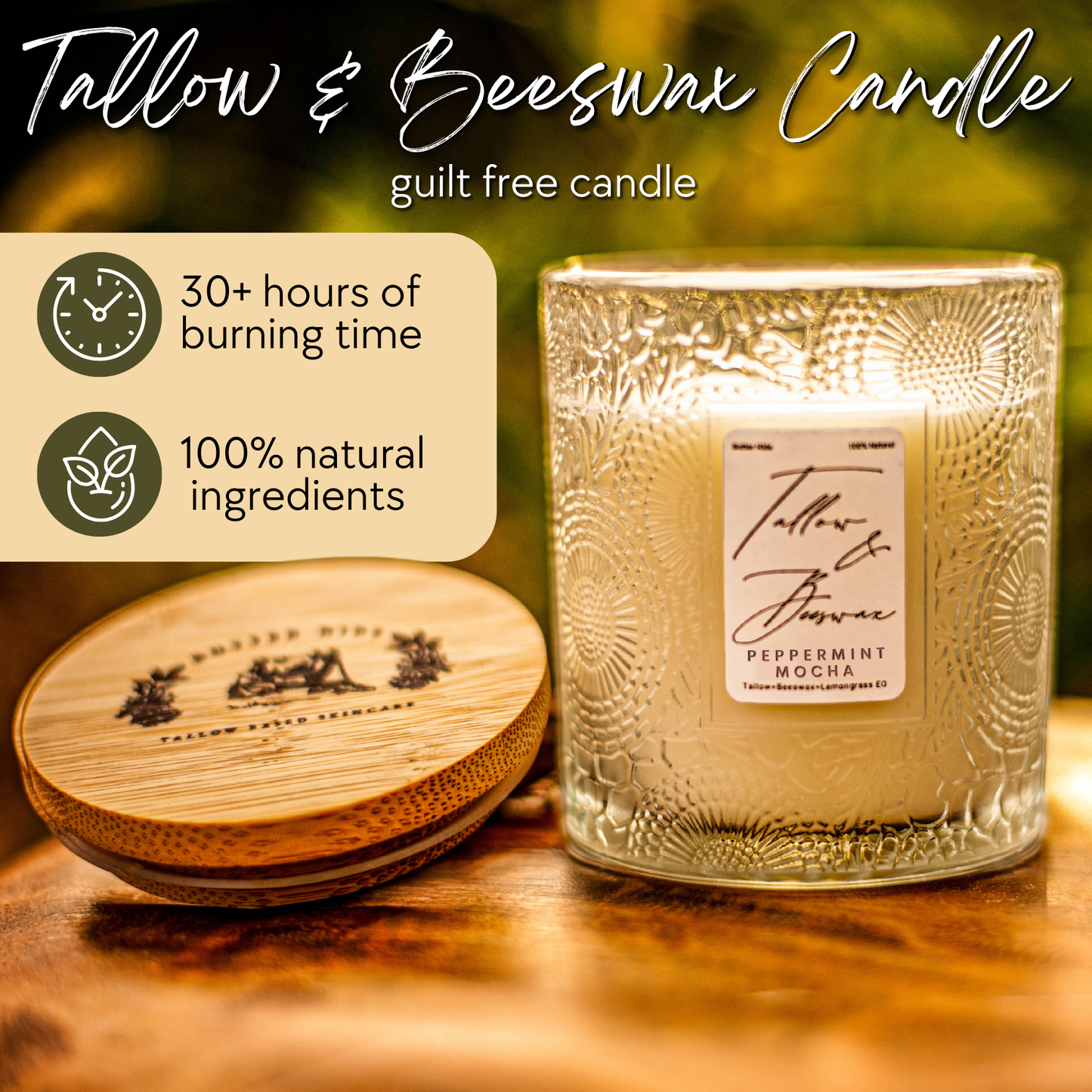 Tallow & Beeswax Candle 8oz