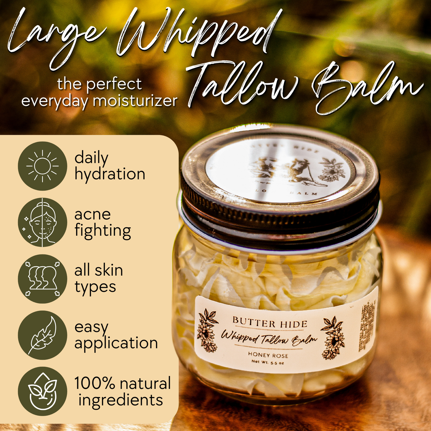 *#1 Top Seller!*  Whipped Tallow Balm